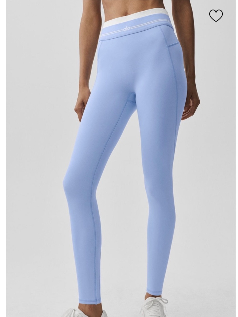 Alo Airbrush High-Waisted 7/8 Better together legging -Light Provence Blue/White